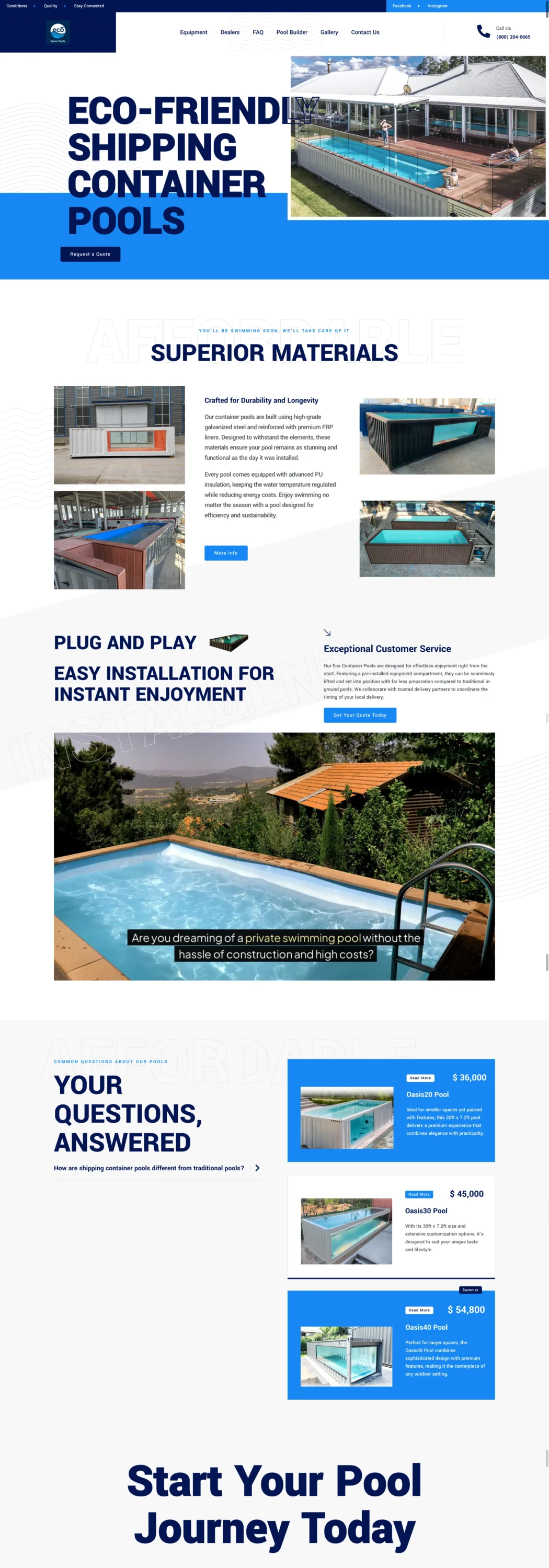 Разработка интернет-магазина EcoSwim Pools