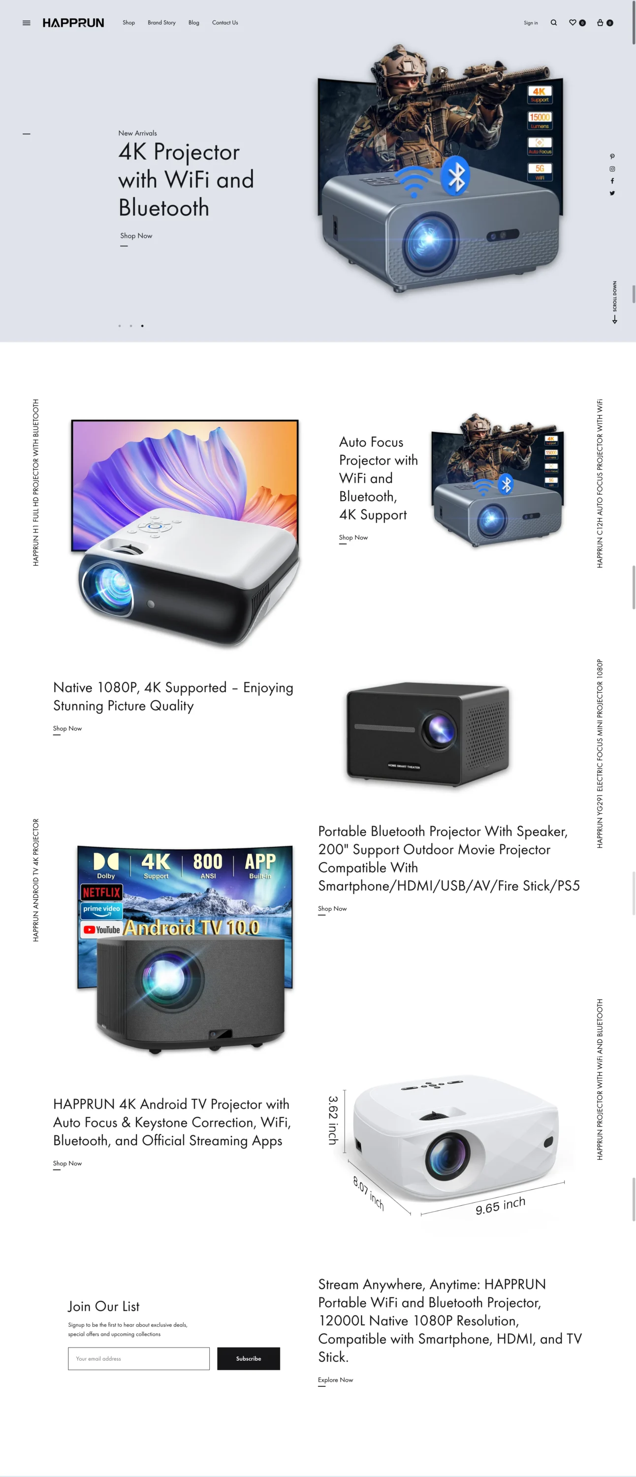 Разработка аффилиатного интернет-магазина HappRun Projector