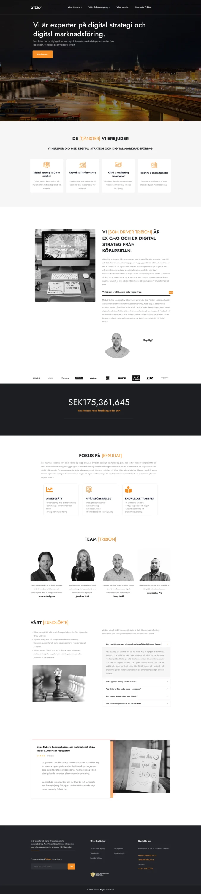 Разработка сайта digital-агентства Tribion
